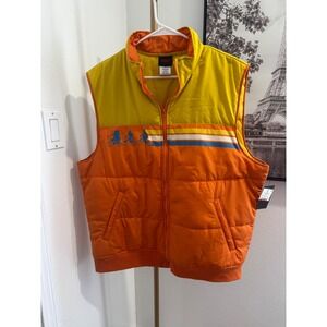 Stranger Things Mens Puffer Vest XXL Orange Yellow Netflix Official Merchandise